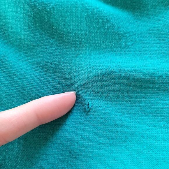 The Classics by Lauren Brooks 38 18W teal collared pullover sweater 80's vintage - Picture 6 of 7